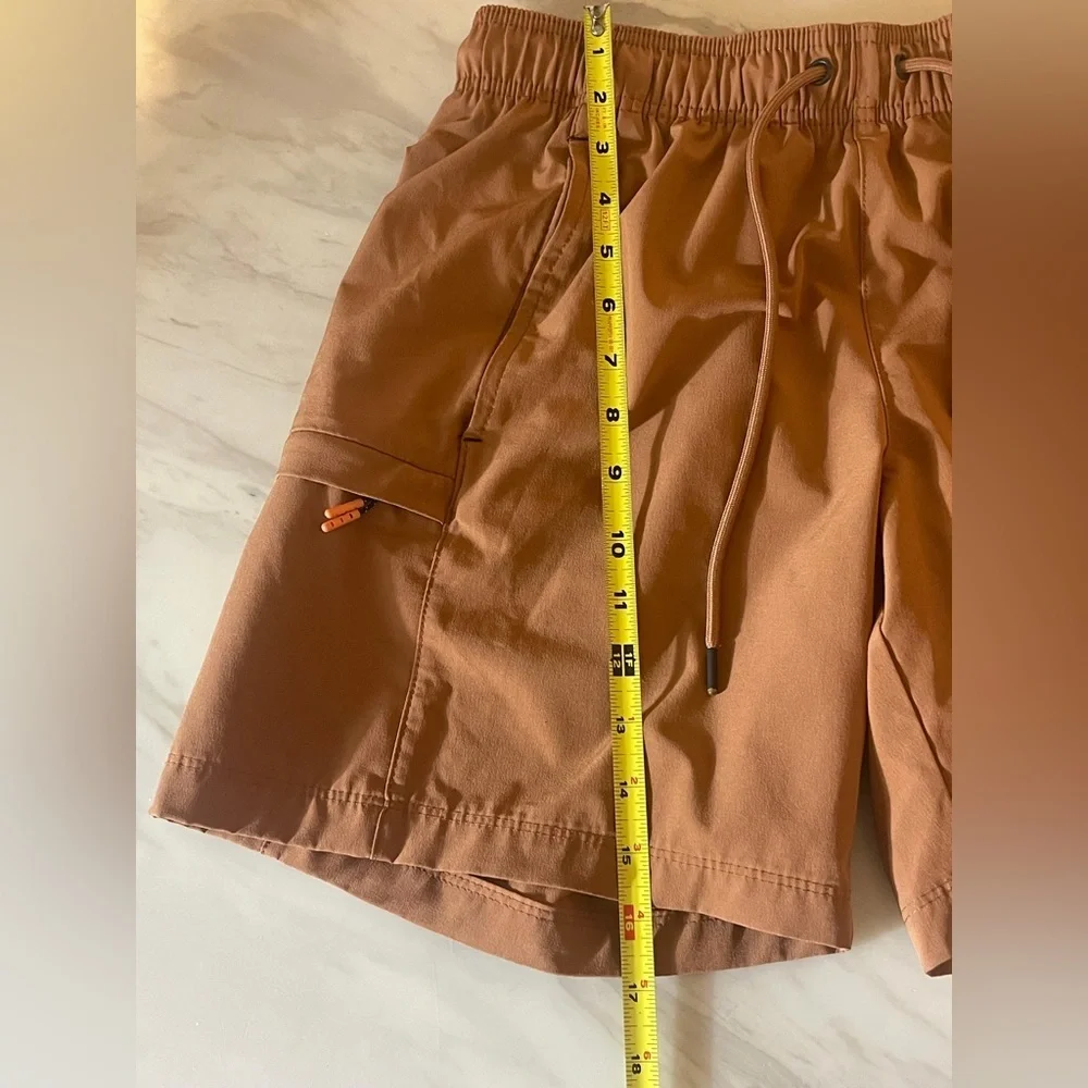 INPRO Men’s Quick Dry Cargo Shorts Brown Drawstring Athletic Size S - Picture 7 of 9